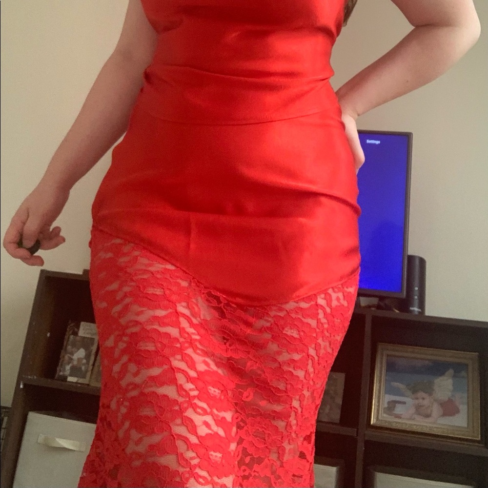 Satin Evening Skirt - Handmade - Picture 3 of 5